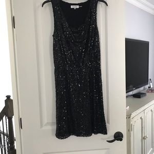 Calvin Klein black sequin cocktail dress